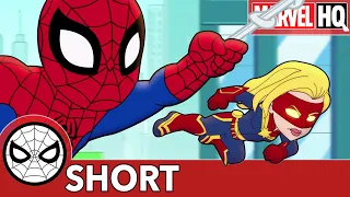 Spidey & Captain Marvel Fight... Slime?! | Marvel Super Hero Adventures - It's An Alien! | SHORT