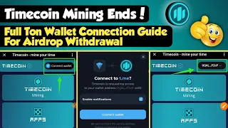 Timecoin Airdrop Ends: Learn How to Connect Ton Wallet To Withdrawal Token