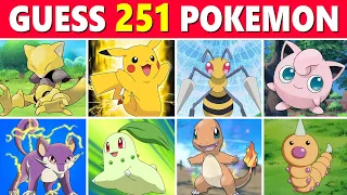 WHO'S THAT POKÉMON? ⚡Guess ALL 251 Pokémon (Gen 1 & Gen 2) ✅