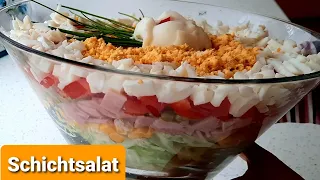 Traumhafter Schichtsalat, paßt immer 🫑🥕Слоёный салат, очень вкусный