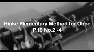 Hinke Elementary Method for Oboe P.19 No.2-4