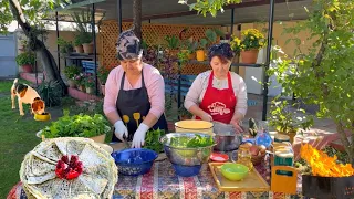 FLOUR+WATER AND GREENS! Amazing Kutaby. Afarar. Fried nettle. Two simple recipes in one video.