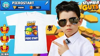 PRECISO GANHAR 3 COROAS no STUMBLE GUYS EM 30 MIN PARA GANHAR ESSA CAMISETA TOP - Piero Start Games