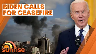 Joe Biden calls for ceasefire between Israel and Hamas as Gaza violence worsens | 7NEWS