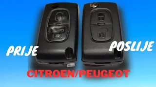 Citroen/Peugeot-Kako zamjeniti kućište ključa.