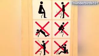 Microsoft Sam reads the rules for the toilet in Sochi