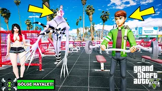 BEN 10 OLUYORUZ VE SPOR SALONUNDA VÜCUT GELİŞTİRİYORUZ!(GÖLGE HAYALET OLDUK!) - GTA 5