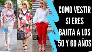 COMO VESTIR  SI ERES BAJITA A LOS 50 Y 60 AÑOS SEÑORAS MODERNAS OUTFITS PARA MUJERES BAJITAS