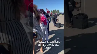 Donald Trump Rally Freeland MI SO Many People & It Was FIRE! 🔥 #trump #rally #election