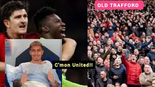 ✴️Old Trafford went wild just after Maguire's goal and Onana's Penalty save vs Copenhagen