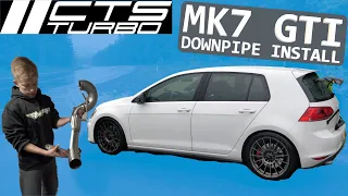 Mk7 GTI Downpipe Install *CTS Turbo Catted Downpipe*