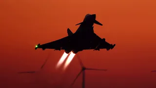 [4K] Airplane Spotting TaktLwG 71 Richthofen I Eurofighter afterburner takeoff