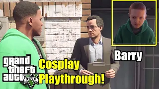 Franklin And The Protagonists Meets Barry The Cannabis Activist-  GTA 5 Barry Stranger