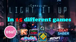 Camellia's "Light It Up" in 15 different rhythm games