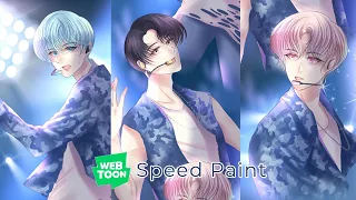 Creating a Webtoon Page! [Speedpaint Lineart and Coloring]