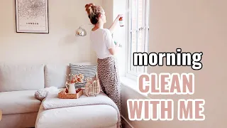 MORNING CLEAN WITH ME | Minimalist clean with me | Simplified home cleaning motivation UK 2023 AD