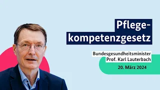 Bundesgesundheitsminister Prof. Karl Lauterbach zum Pflegekompetenzgesetz