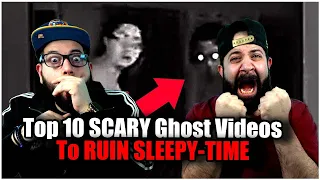 NEW CACA!! Top 10 SCARY Ghost Videos To RUIN SLEEPY-TIME | JK BROS REACTION!!