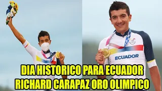 DÍA HISTÓRICO PARA ECUADOR! RICHARD CARAPAZ ORO EN LOS JUEGOS OLÍMPICOS! ORGULLO ECUATORIANO!