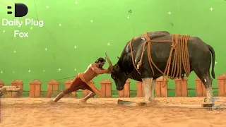 BAAHUBALI BULL FIGHT After VFX And Before VFX