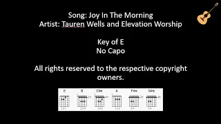 Joy In The Morning by Tauren Wells and Elevation Worship / Lyrics and Chords / No Capo