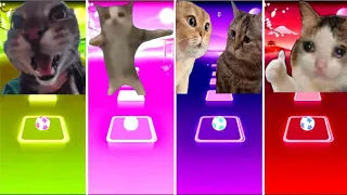 Doorbell Cat vs Happy Cat vs Talking Cats vs Cat memr vs Sad Cat - Tiles Hop EDM Rush