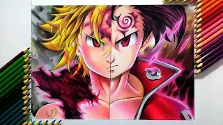 Drawing - Meliodas VS Zeldris ( Nanatsu No Taizai ) [ 七つの大罪 ]