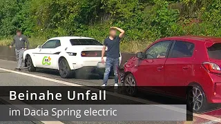 Dacia Spring - Dashcam zeigt beinahe Unfall