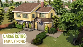 Large Retro Home for 6 Sims ✌️ || The Sims 4: Speed Build