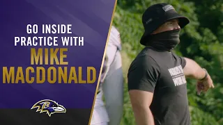 Ravens Wired: Mike Macdonald Mic’d Up in Ravens Training Camp Practice