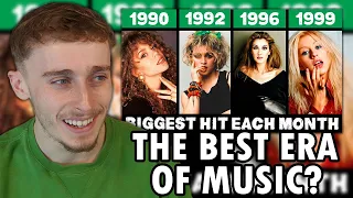 Reacting to The Most Popular Song Each Month in the 90s