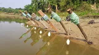 New Best Hook Fishing Video | Traditional Little Boy Hunting Big Fish With Hook By River #fishing