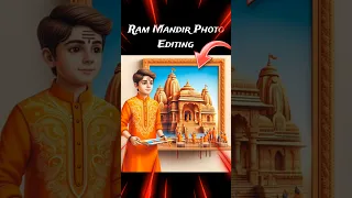 🔥3D Ai Ram Mandir Photo Editing Tutorial How to make ai photos in mobile #shorts