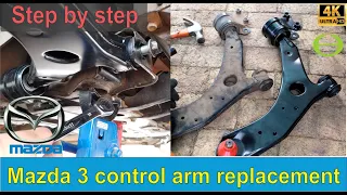 How to change a lower control arm on a Mazda 3 2004-2009