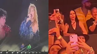 Taylor Sings Karma Lyric To Travis & Katy Perry Reacts To Bad Blood