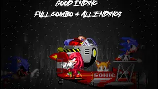 Sonic.exe:Confronting Yourself FC + All Endings, Good Ending, Canon Ending, and BAD Ending | FNF MOD