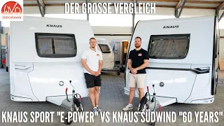 ELEKTRO-WOHNWAGEN VS GAS-WOHNWAGEN VERGLEICH | KNAUS SPORT VS KNAUS SÜDWIND