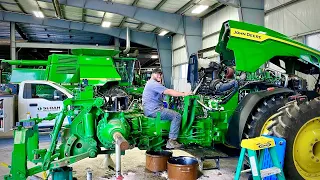 John Deere 8R 370 fuel tank replacement