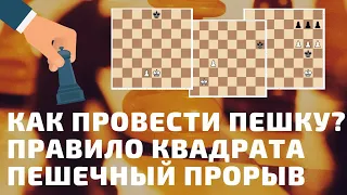 Урок 2. Как провести пешку? Правило квадрата. Пешечный прорыв. Шахматы для начинающих