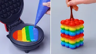 🌈 Fantastic Rainbow Cake Decorating You Must Try | So Tasty Chocolate Cake Decorating Tutorial