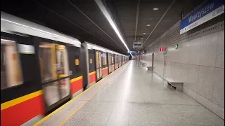 Poland, Warsaw, metro ride from Wawrzyszew to Młociny, 7X escalator, 5X elevator