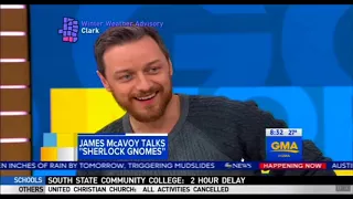 James McAvoy talks about Sherlock Gnomes -  Good Morning America