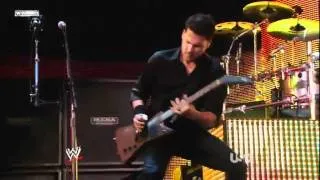 WWE RAW Official Theme performed by Nickelback LIVE -  Burn it to the ground