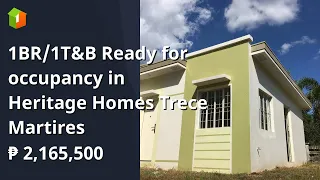 1BR/1T&B Ready for occupancy in Heritage Homes Trece Martires