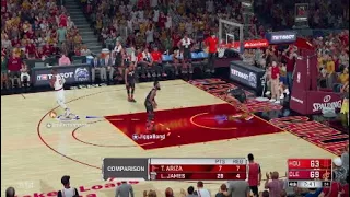 LeBron posterizes Ariza!