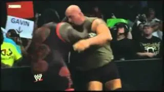 Big Show Chokeslam Mark Henry on Announcer Table - WWE Smackdown