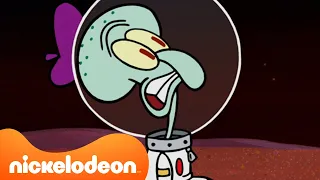 SpongeBob | Thaddäus erschreckt sich 13 Minuten lang | Nickelodeon Nederlands