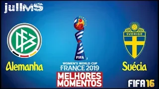 GAMEPLAY - Alemanha x Suécia - MELHORES MOMENTOS 29/06/2019 - Copa do Mundo de Futebol Feminino 2019