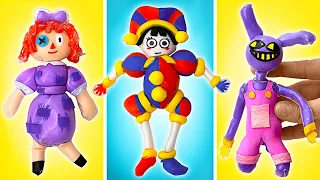 DIY Amazing Squishy Circus Team with Nano Tape and Clay – Meet Pomni, Jax, and Ragatha!