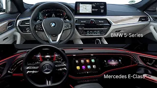 2023 Mercedes E-Class vs BMW 5-Series | Luxury Interiors Comparison